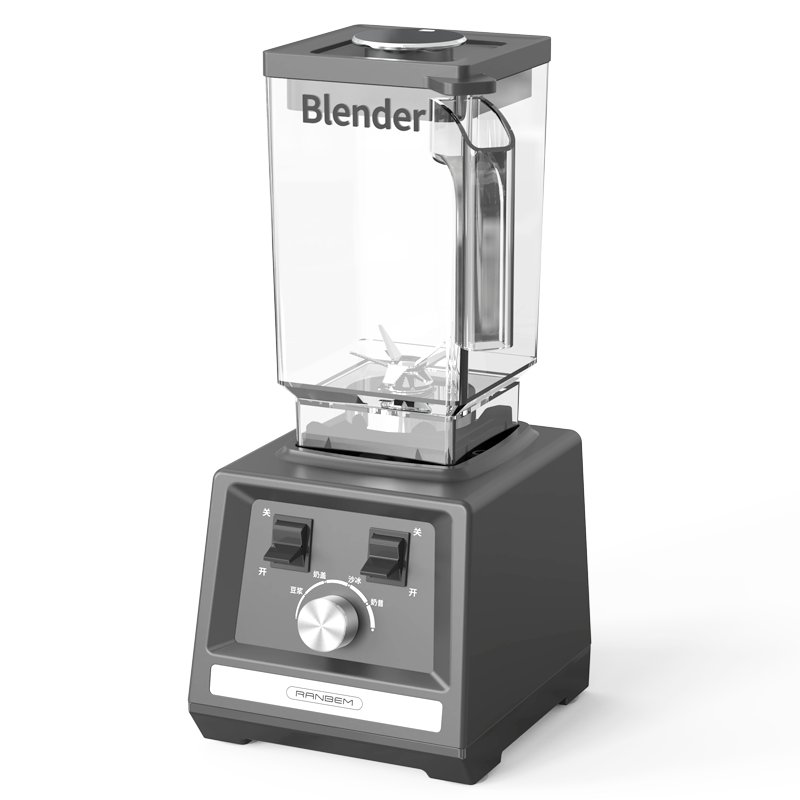 RANBEM High-Speed Ice-Crushing Power Table Blender for Crushing Ice and Mixing Ingredients with Stainless Steel Blades