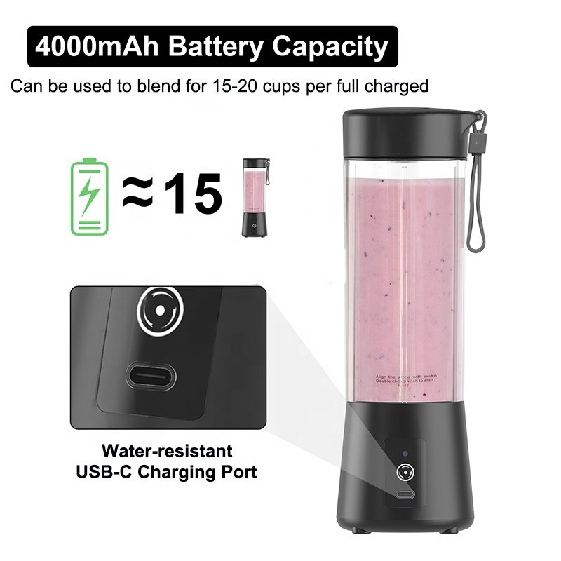 usb portable blender potable blender water resistant charging port blender portable juicer