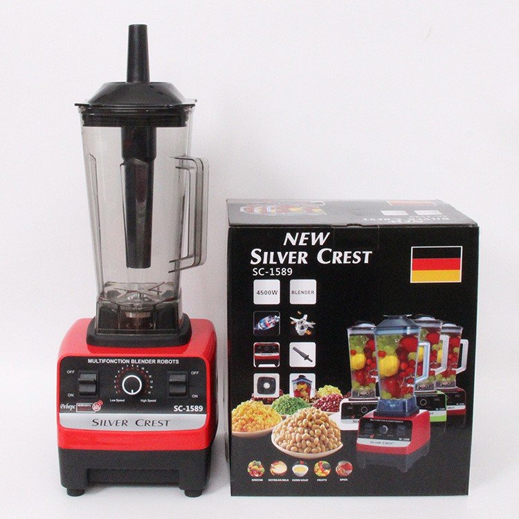 Heavy Duty Ice Smoothie Blenders Machine Portable Silver Crest Blender 4500W 2L Large Capacity Commercial With Mixer Grinder