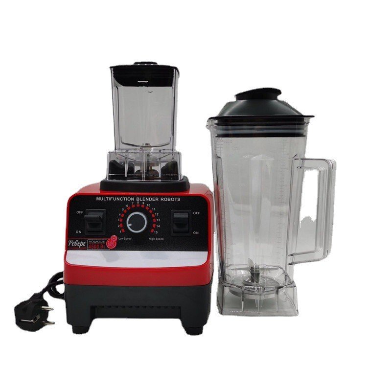 Heavy Duty Ice Smoothie Blenders Machine Portable Silver Crest Blender 4500W 2L Large Capacity Commercial With Mixer Grinder