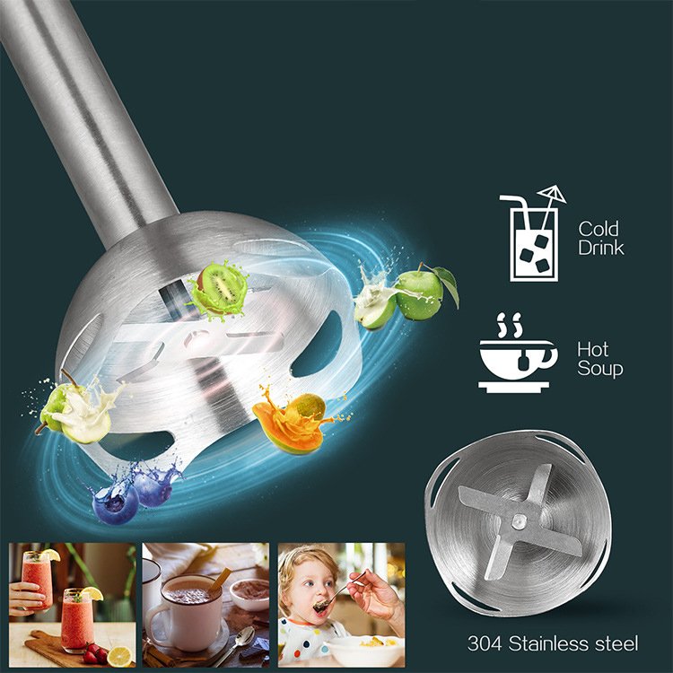 4 In 1 High Quality DC Motor Appliances Kitchen Electric Hand Stick Immersion Blender