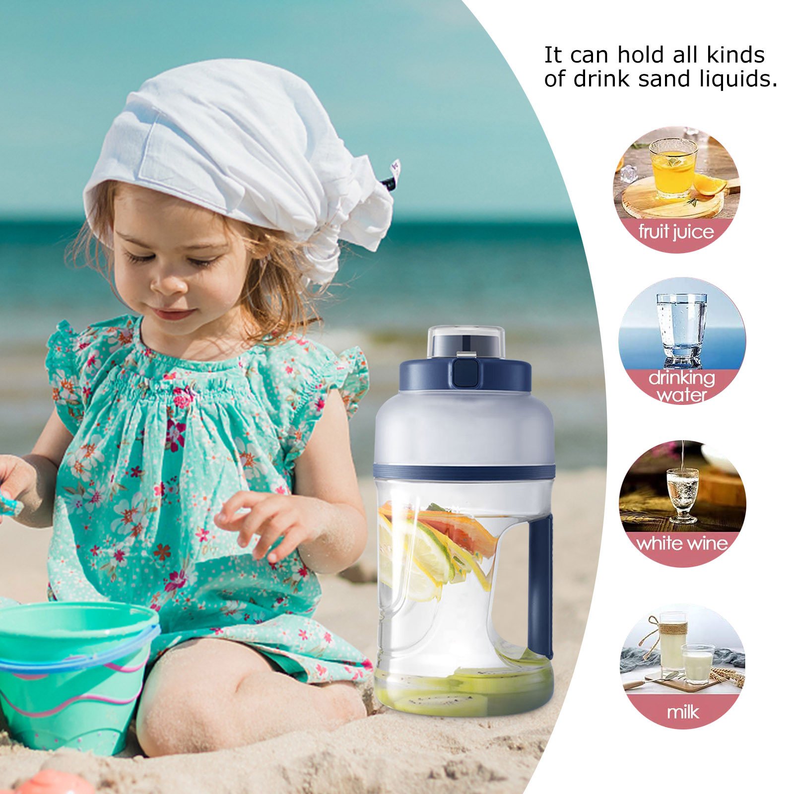 1000 ML Portable Large Capacity Blender 2 in 1 Sport juicer water bottles with cup