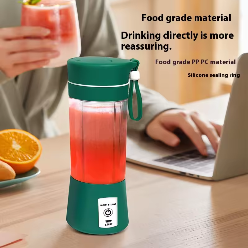 Portable Blender USB Travel Juice Cup Baby Food Mixing Juicer Machine with Updated 6 Blades with Powerful Motor15000 mAh