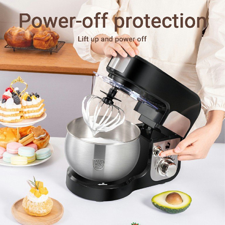 Kitchenaid stand mixer with dishwasher-safe dough hooks flat beaters black dough mixer bread kneader blender machine