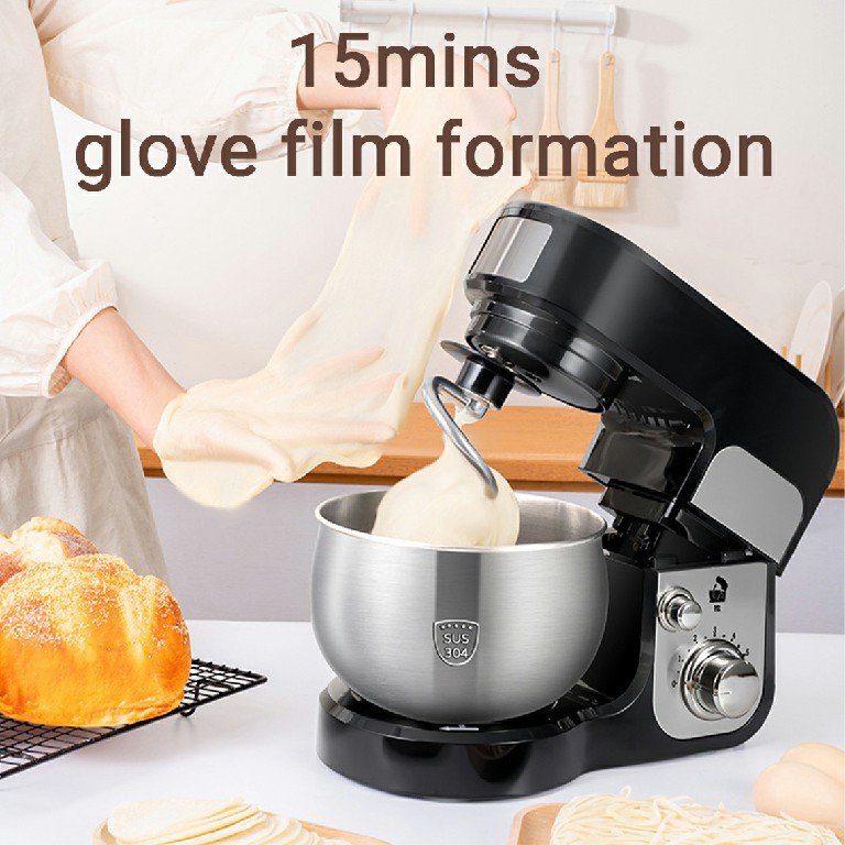 Kitchenaid stand mixer with dishwasher-safe dough hooks flat beaters black dough mixer bread kneader blender machine