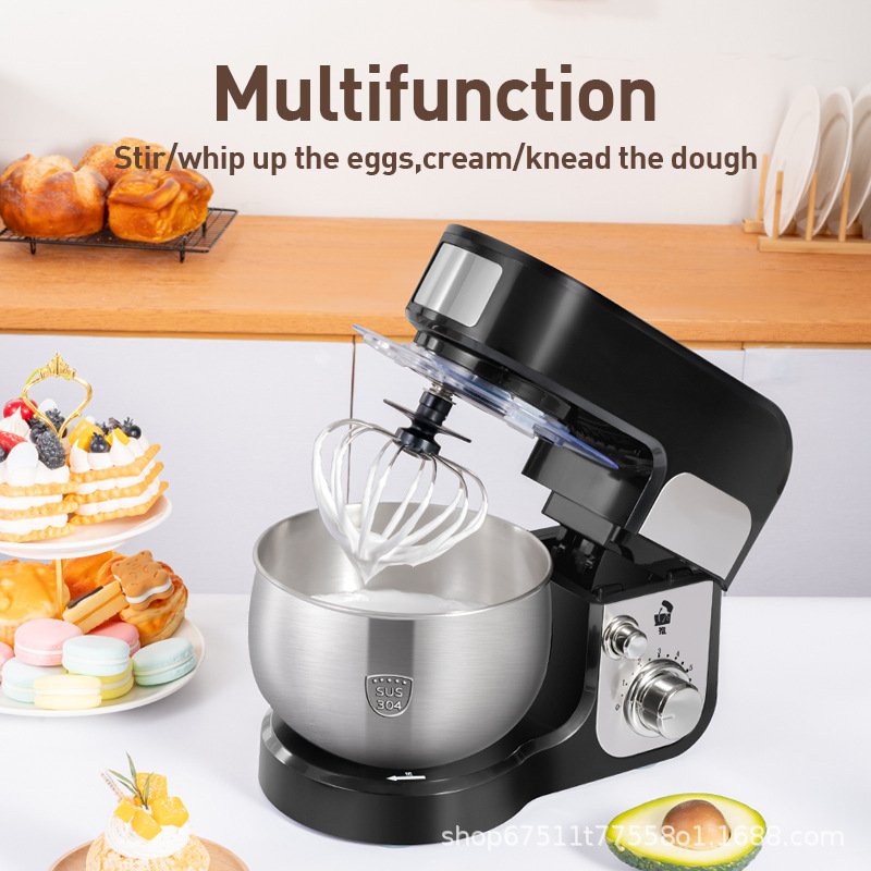 Kitchenaid stand mixer with dishwasher-safe dough hooks flat beaters black dough mixer bread kneader blender machine
