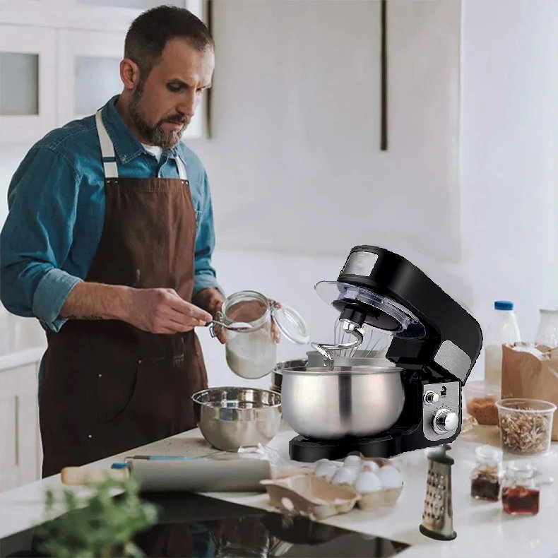 Kitchenaid stand mixer with dishwasher-safe dough hooks flat beaters black dough mixer bread kneader blender machine