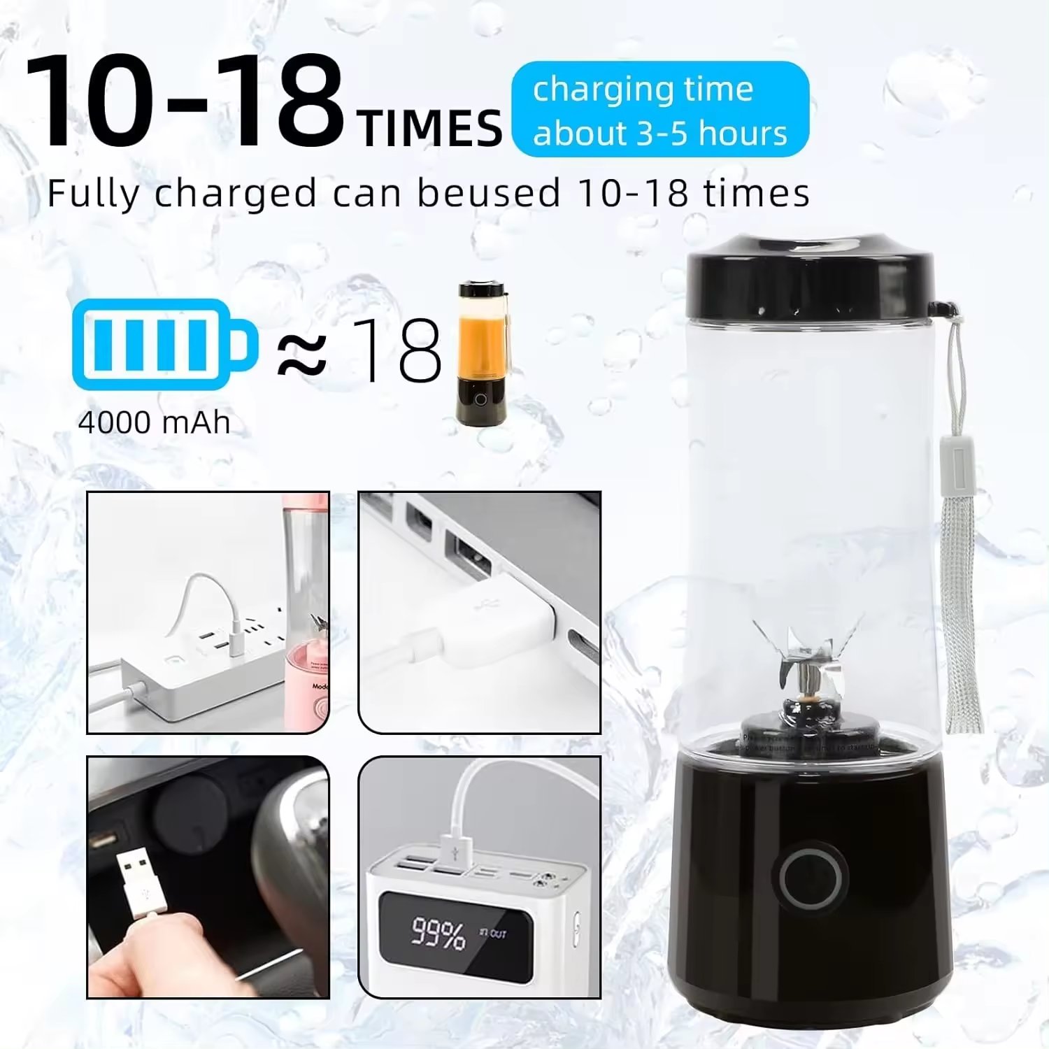 Factory Original Design 400ml rechargeable portable blender