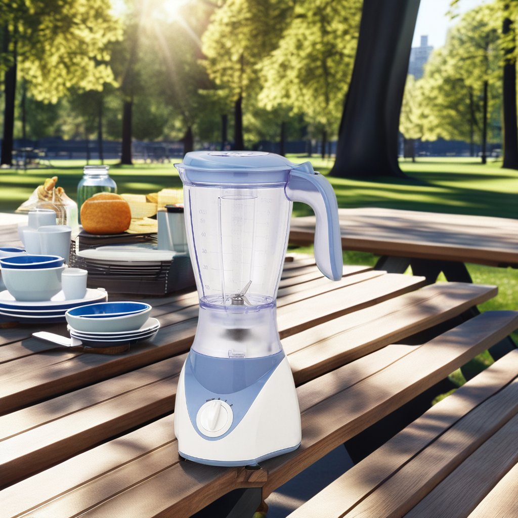 2 Speeds 350W 2 In 1 1.5L Plastic Jar Table Blender Stand Blender Portable Blender
