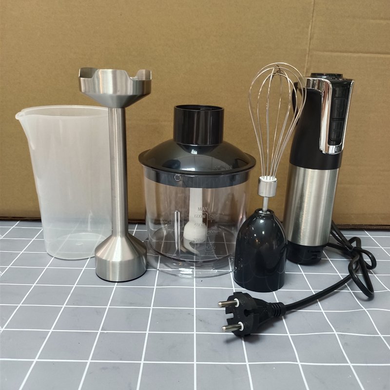 4 in 1 handhold Silver Colored 304 Stainless Steel Turbo Mode Electric Multifunctional Stick Hand Blender