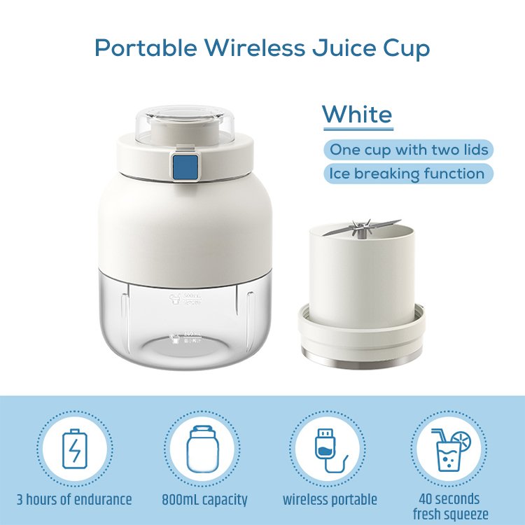 Personal Travel USB Magnetic Charging Battery Portable Blender Juicer