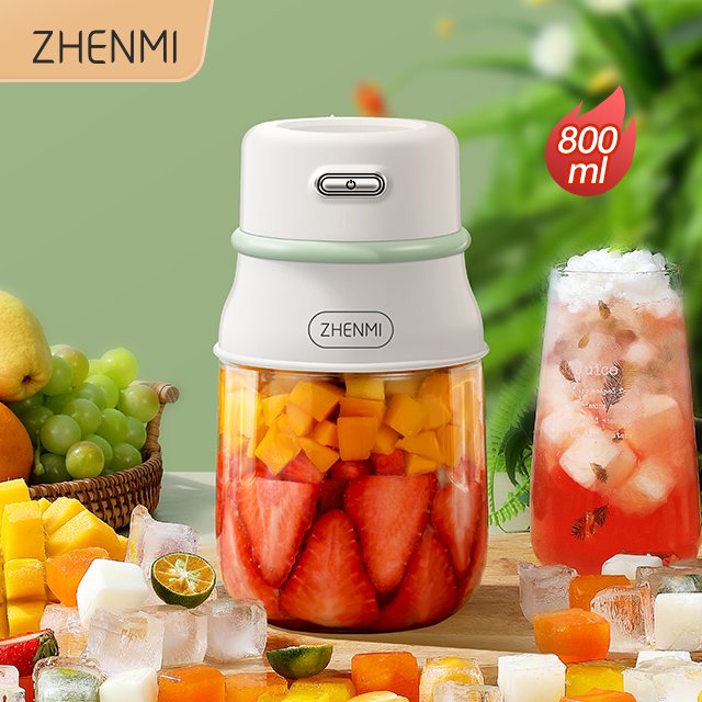 ZHENMI J11 Portable Juicer Cup Personal Blender Smoothies Mini Bottle Rechargeable Fruit Wireless Orange Juice Mixer