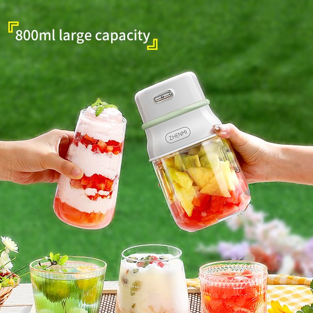ZHENMI J11 Portable Juicer Cup Personal Blender Smoothies Mini Bottle Rechargeable Fruit Wireless Orange Juice Mixer