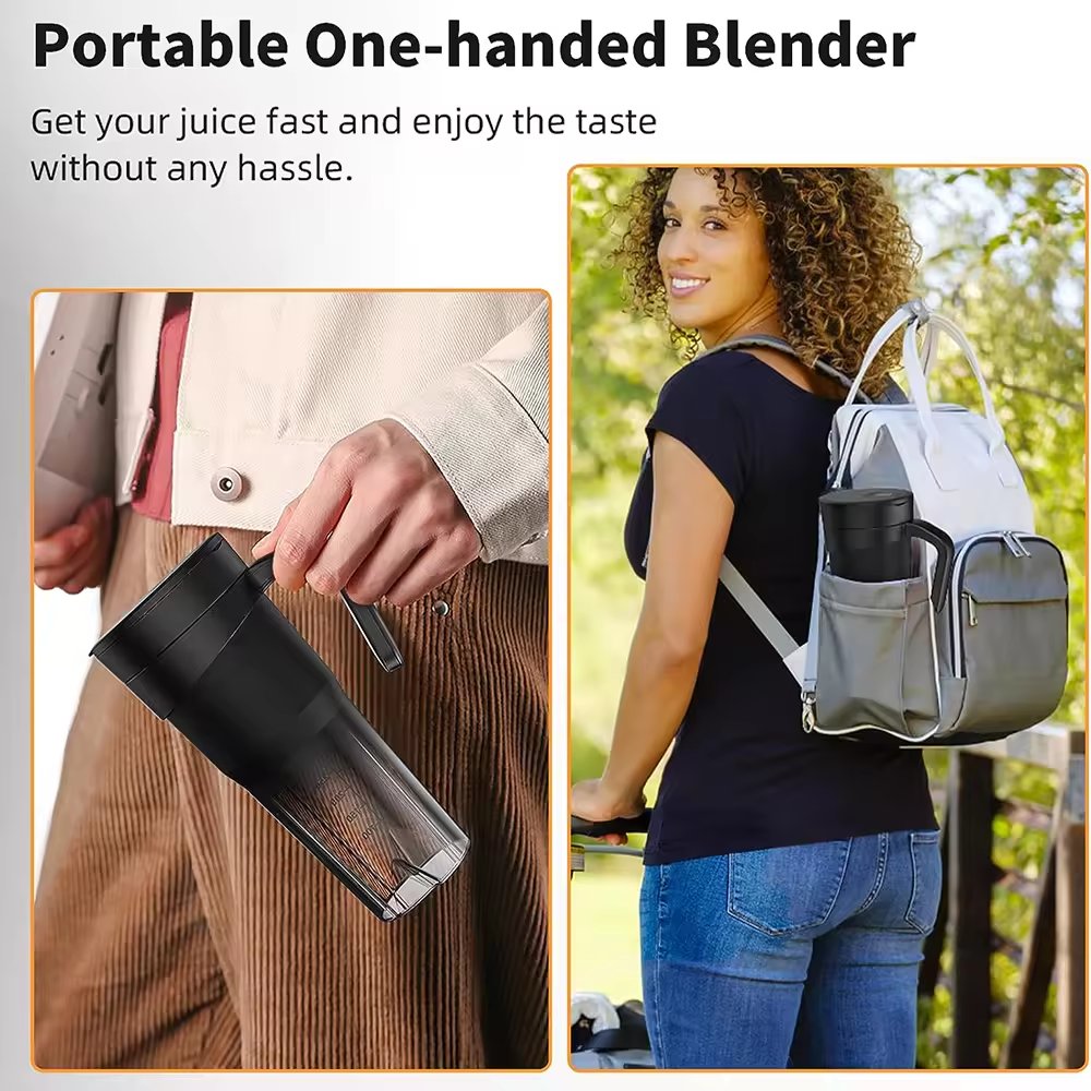 Top Quality Portable Blender Cup Bottle Mini Hand Juicer Blender Smoothie Usb Rechargeable 470ml 6 Blades Fruit Mixer With Straw