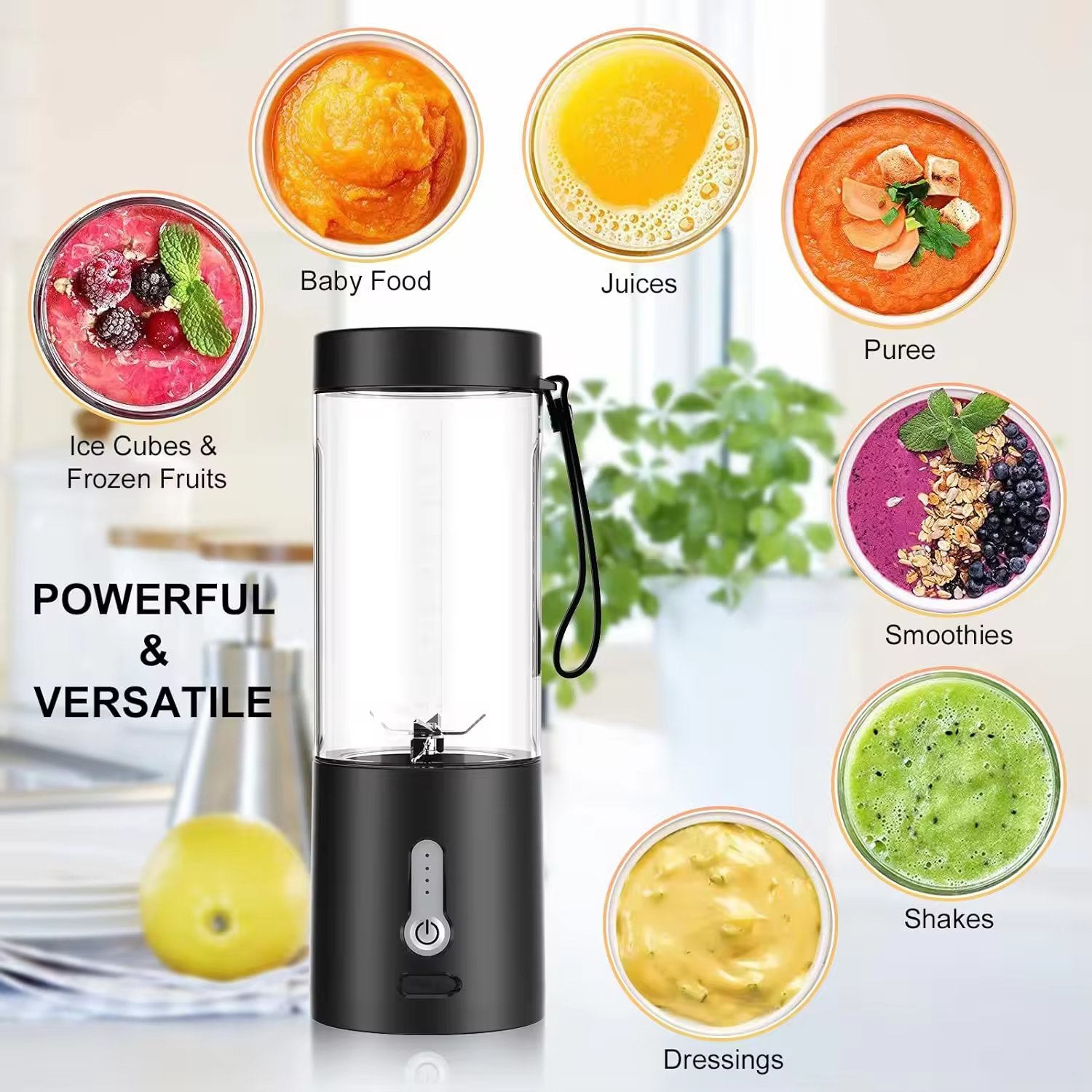 Home Smart Application Mini Personal Electric Blender USB Portable Rechargeable Blender