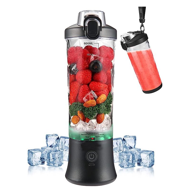 2 in 1 multipurpose baby 600ml battery power ice crushing electric food fresh juice smart mini fast fruit ice blender