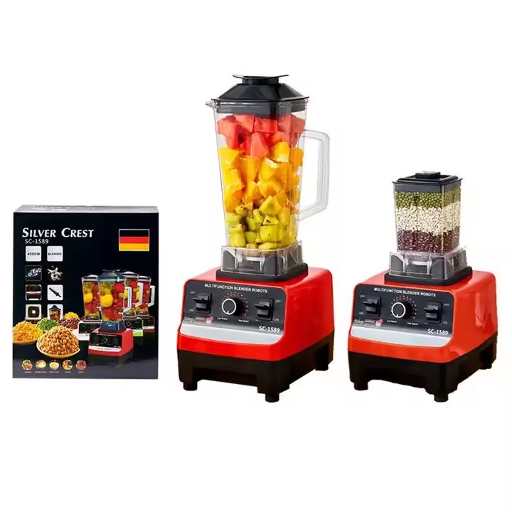 Silver Crest Heavy Duty Power Blender for Hotel Use Low Noise ABS Housing Features Ice Crushing and Heating Function