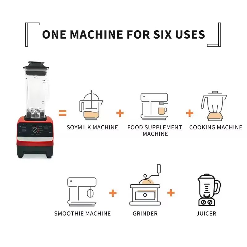 Silver Crest Heavy Duty Power Blender for Hotel Use Low Noise ABS Housing Features Ice Crushing and Heating Function