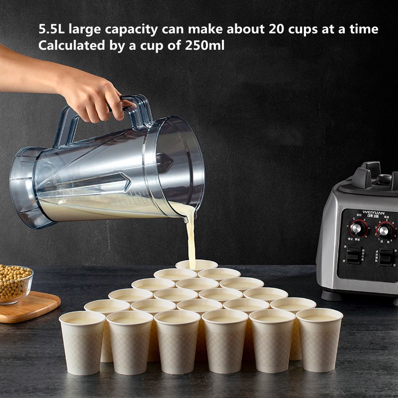 Big capacity 5L high performance heavy duty commercial licuadora portatil juicer mixer grinder soybean blender