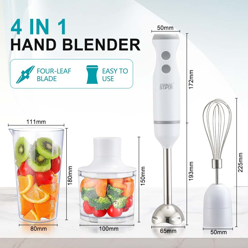 WINNING STAR ST-2281 AC110V New Arrival 4 in 1 Blender Food Chopper Household Hand Mixer Multi-function Electric Hand Blender
