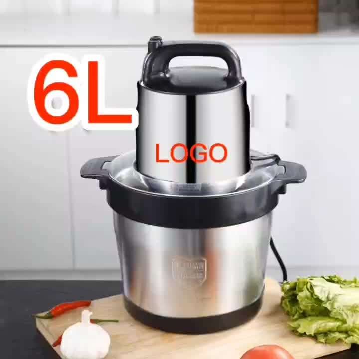 6L Yam Pounder Machine Meat Blender Portable Multifunction Electric Meat Grinder and Slicers
