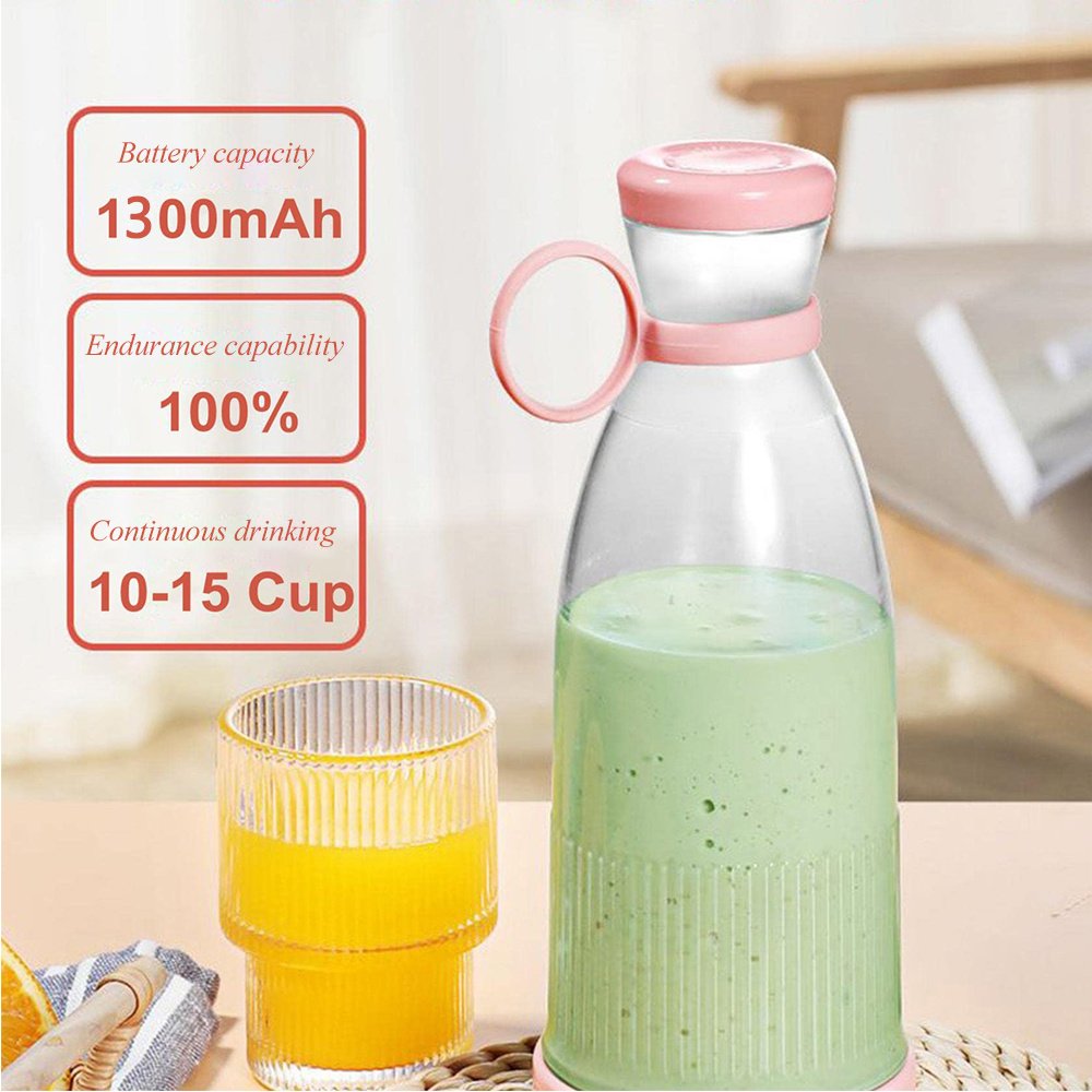 Portable Mini Juicer Cup 380ML Rechargeable Personal Electric Fruit Mini Juicer Blender
