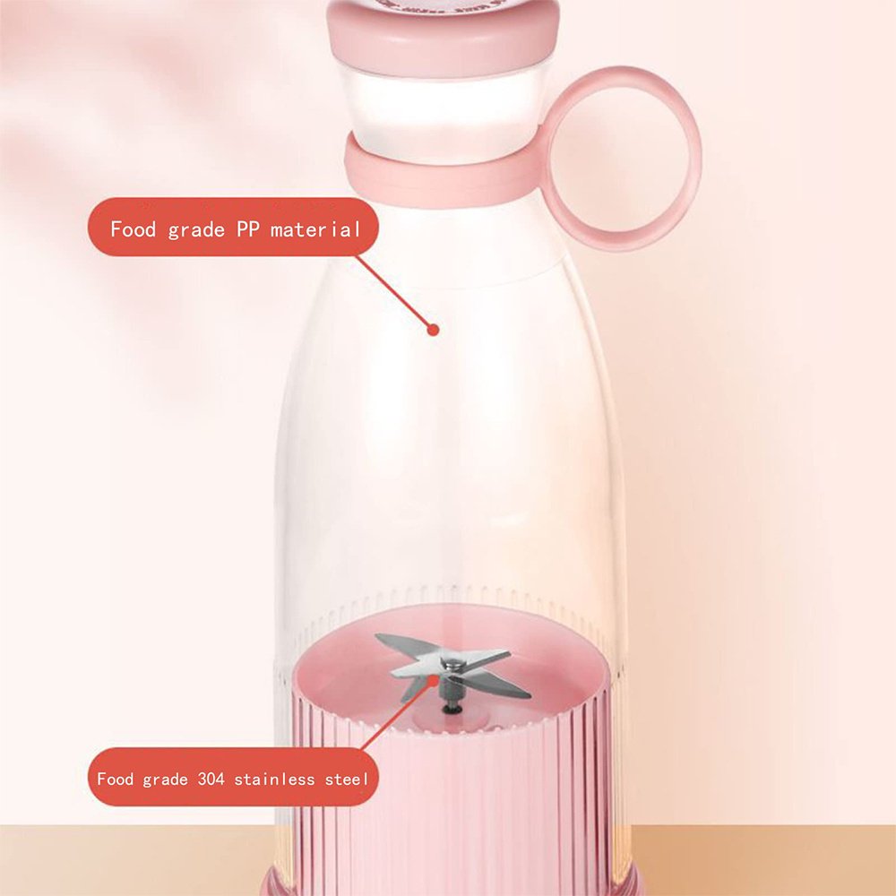 Portable Mini Juicer Cup 380ML Rechargeable Personal Electric Fruit Mini Juicer Blender