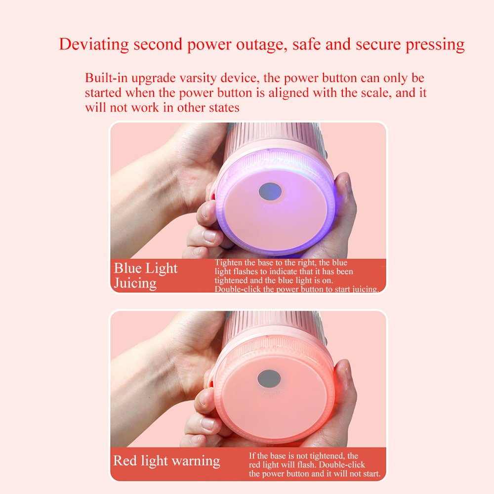 Portable Mini Juicer Cup 380ML Rechargeable Personal Electric Fruit Mini Juicer Blender
