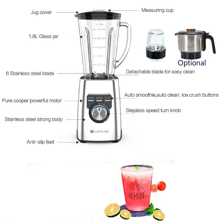 cafulong 1200W BLENDER manufacturer Smoothie Maker blender electric mixer/commercial high power blender