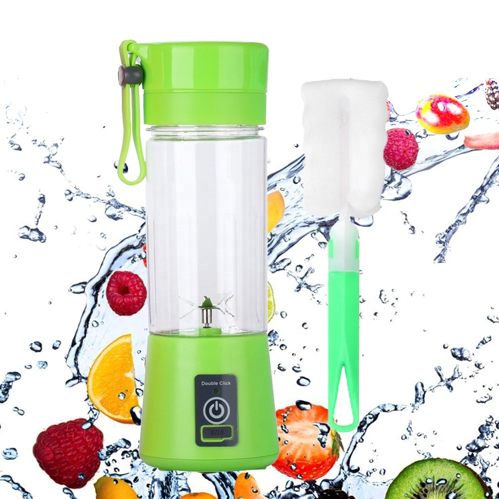 Waterproof High Speed Mixer Portable Fruit Juicer Ice 6 Blade Mini Home USB Rechargeable Portable Blender for Shakes Smoothies