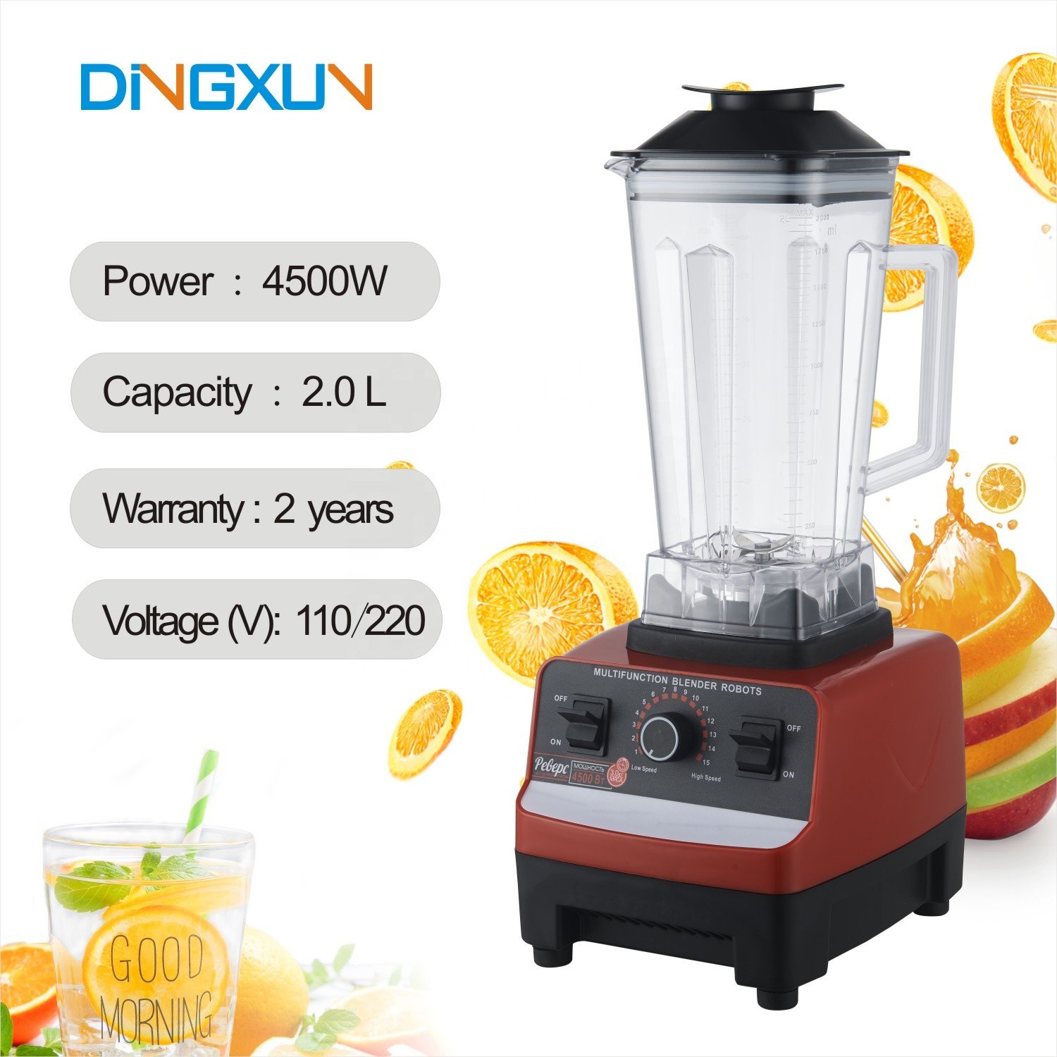 Factory Silver Crest Blender 4500W Commercial Grinder Heavy Duty Machine Portable Ice Smoothie Blenders