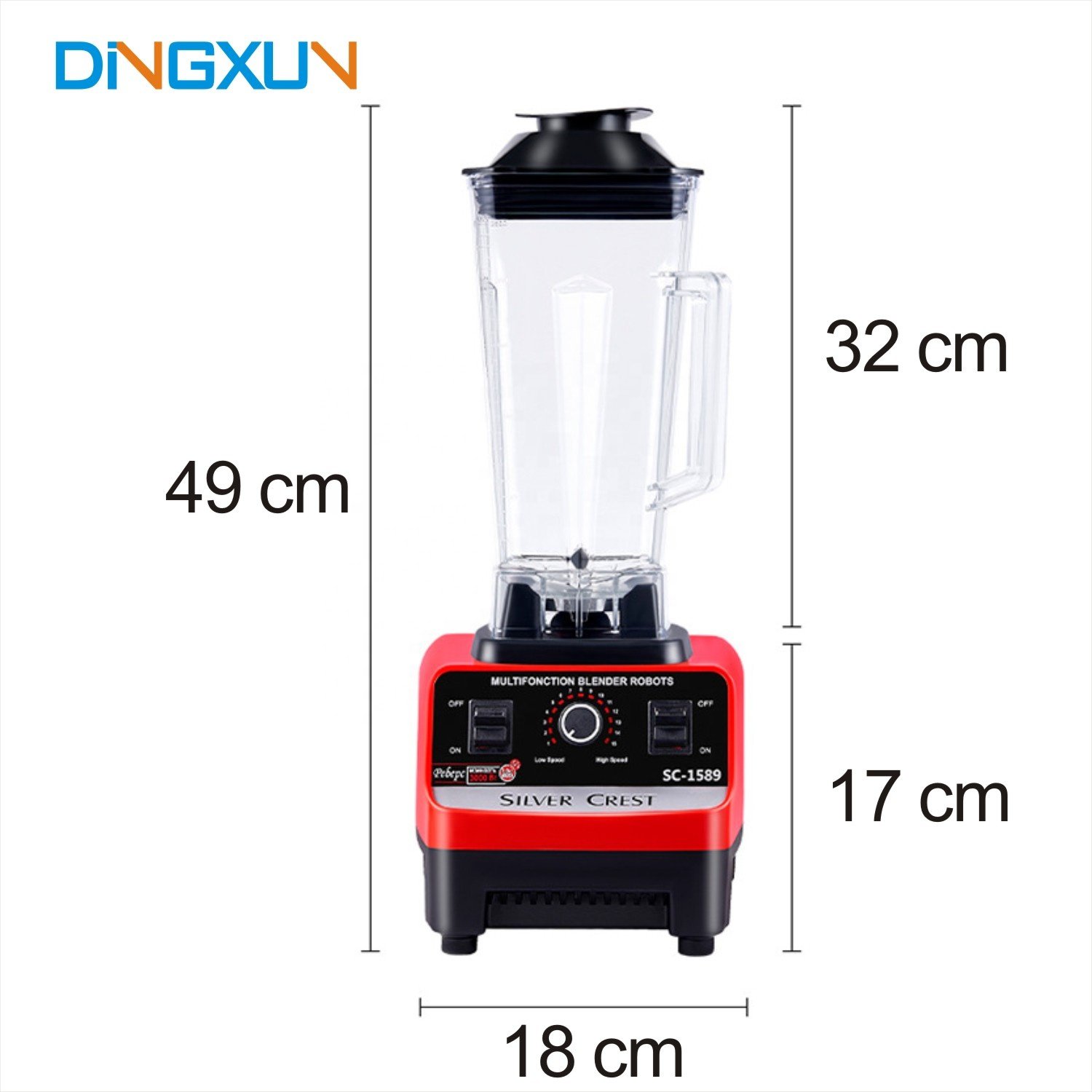 Factory Silver Crest Blender 4500W Commercial Grinder Heavy Duty Machine Portable Ice Smoothie Blenders