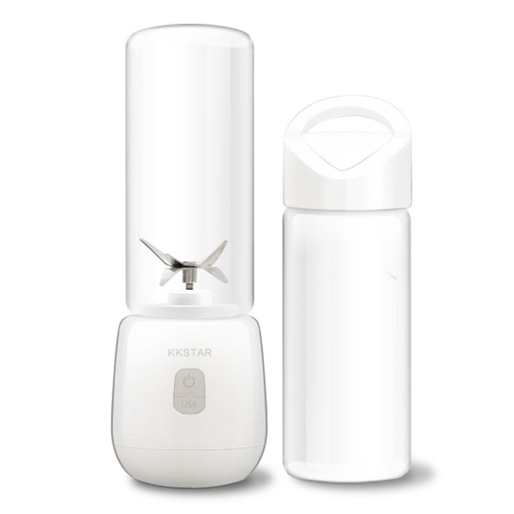 High power Kkstar Durable 400ml USB Rechargeable Portable glass juice blender personal Blender with glass material