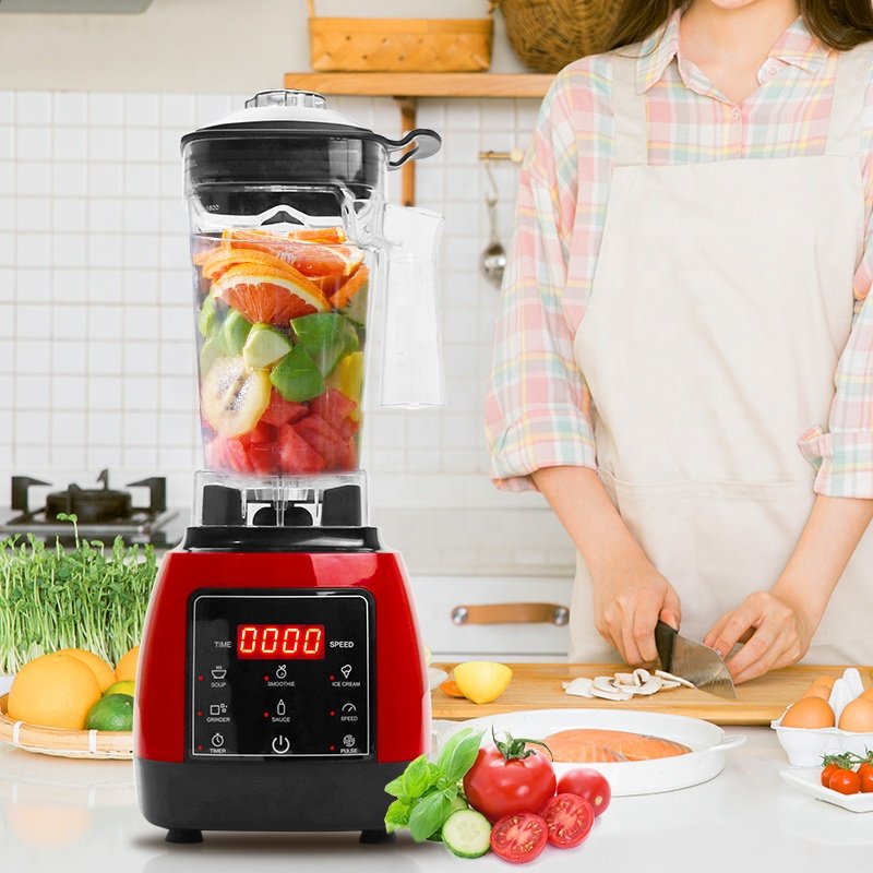 Touch Screen High Performance Licuadora Heavy Duty 2000w Digital Ice Kitchen Commercial Mixer Machine Blenders Juicers