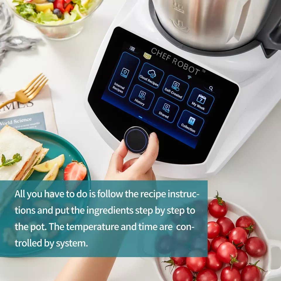 QANA Factory Spot goods High Quality WIFI APP multi-function electric thermo food processor blender with 300 menu