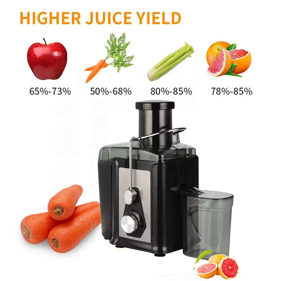 500W Electric Big Feeding Mouth Smoothie Cold Press Commercial Vegetable and Fruit Juice Extractor 110V/220V