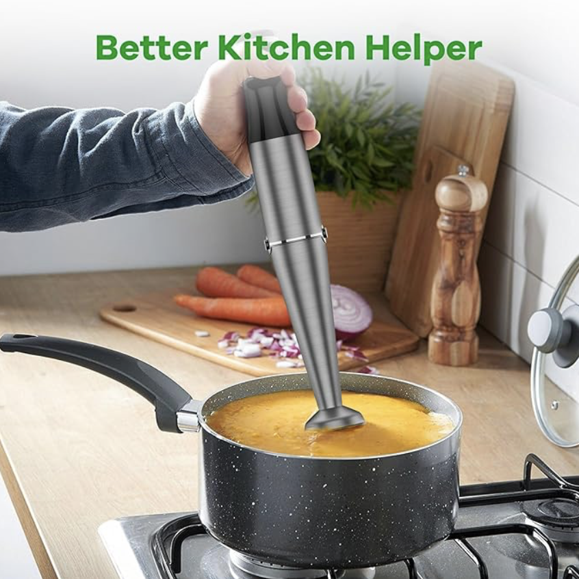 Wireless Hand Blender Cordless Usb Rechargeable Immersion Blender Battery Operated Cooking Hand Blender in Kitchen Appliances
