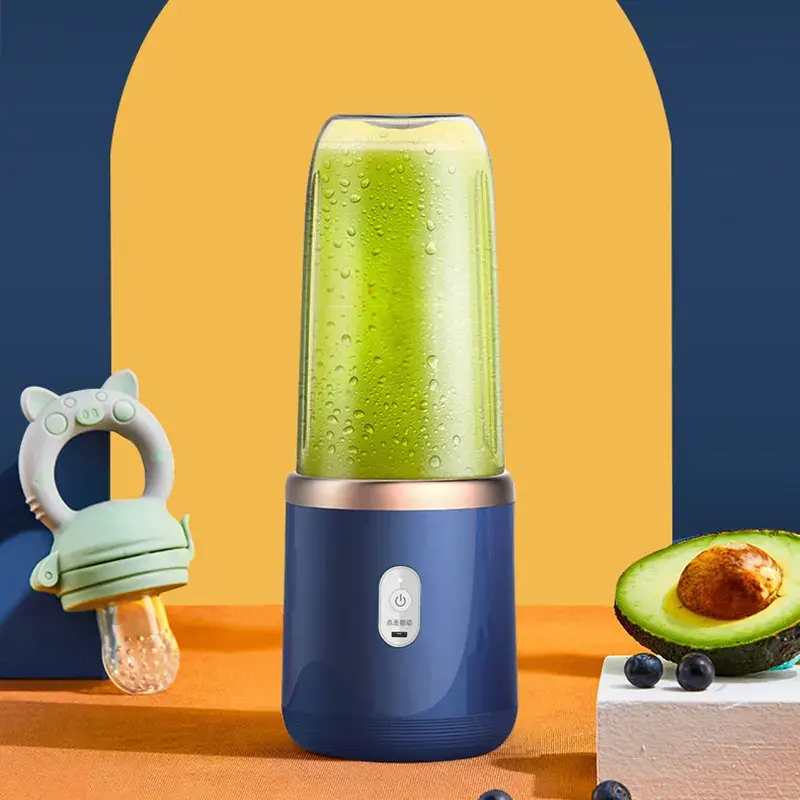 Portable Juicer Cup Extractor Smoothie Food Mixer Ice Crusher Electric Mini Juicer Machine Usb Charging Fruit Squeezer Blender