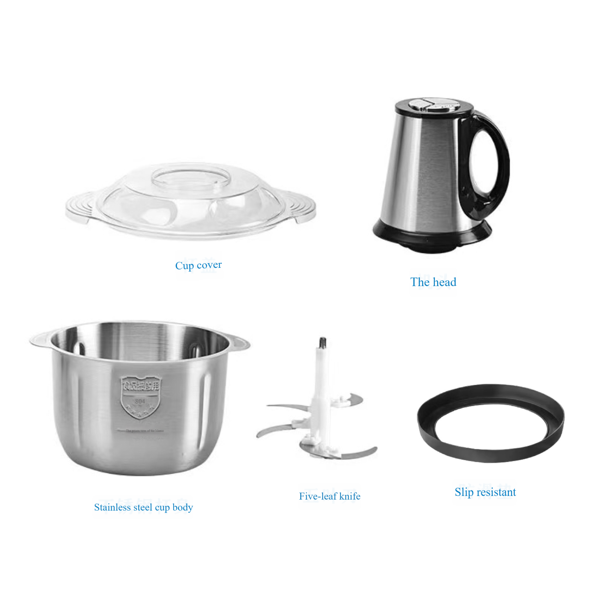 EU plug Home Kitchen Chopper Food Grinders Cheap Stainless Steel Small Meat Chopper Automatic 2-5L Electric Meat Grinder