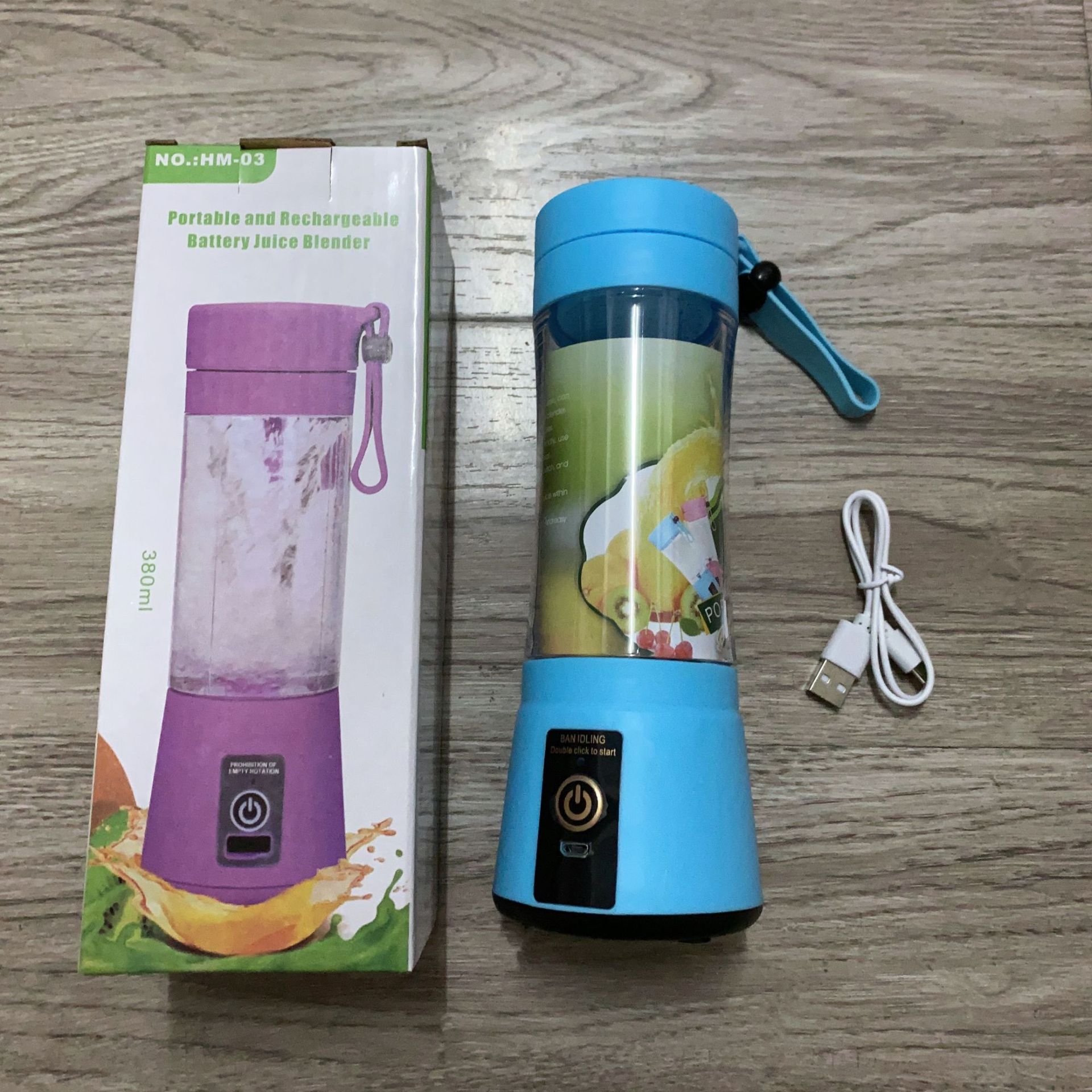 Mini USB Rechargeable Home Blender And Mixer 6 blades Juice Plastic Electric Juicer Cup Portable Blenders