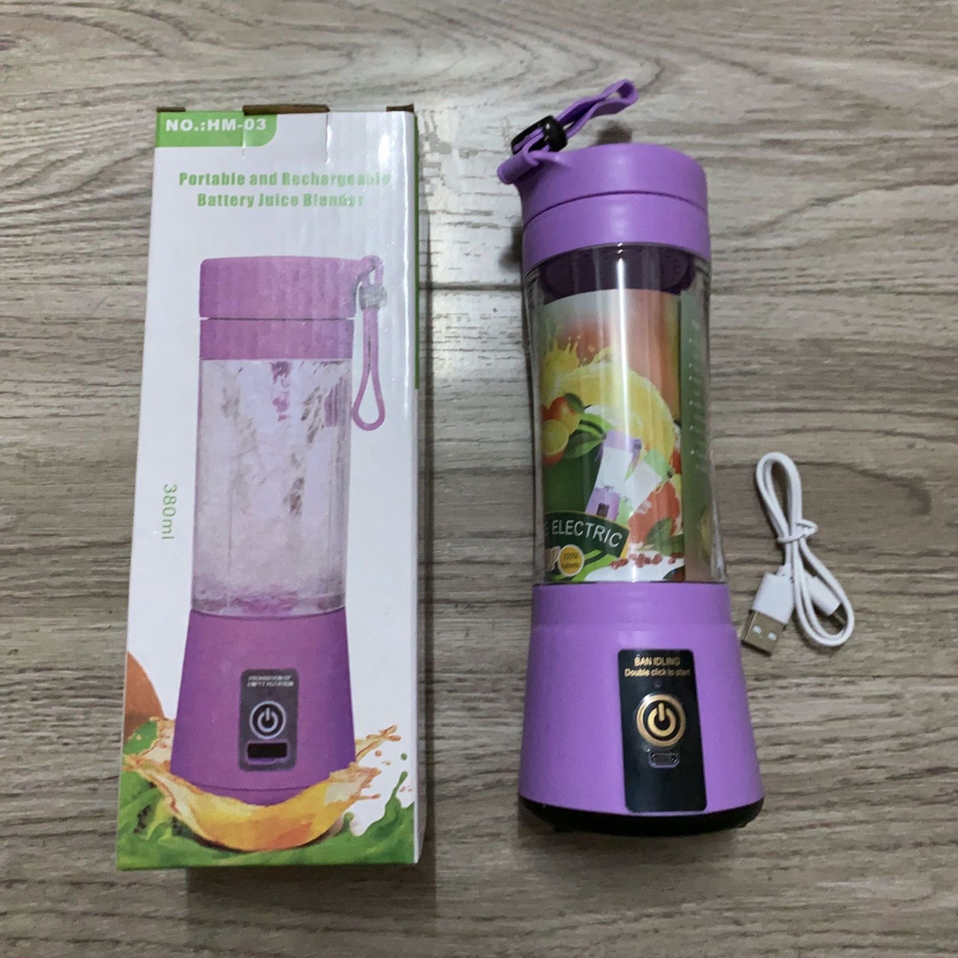 Mini USB Rechargeable Home Blender And Mixer 6 blades Juice Plastic Electric Juicer Cup Portable Blenders