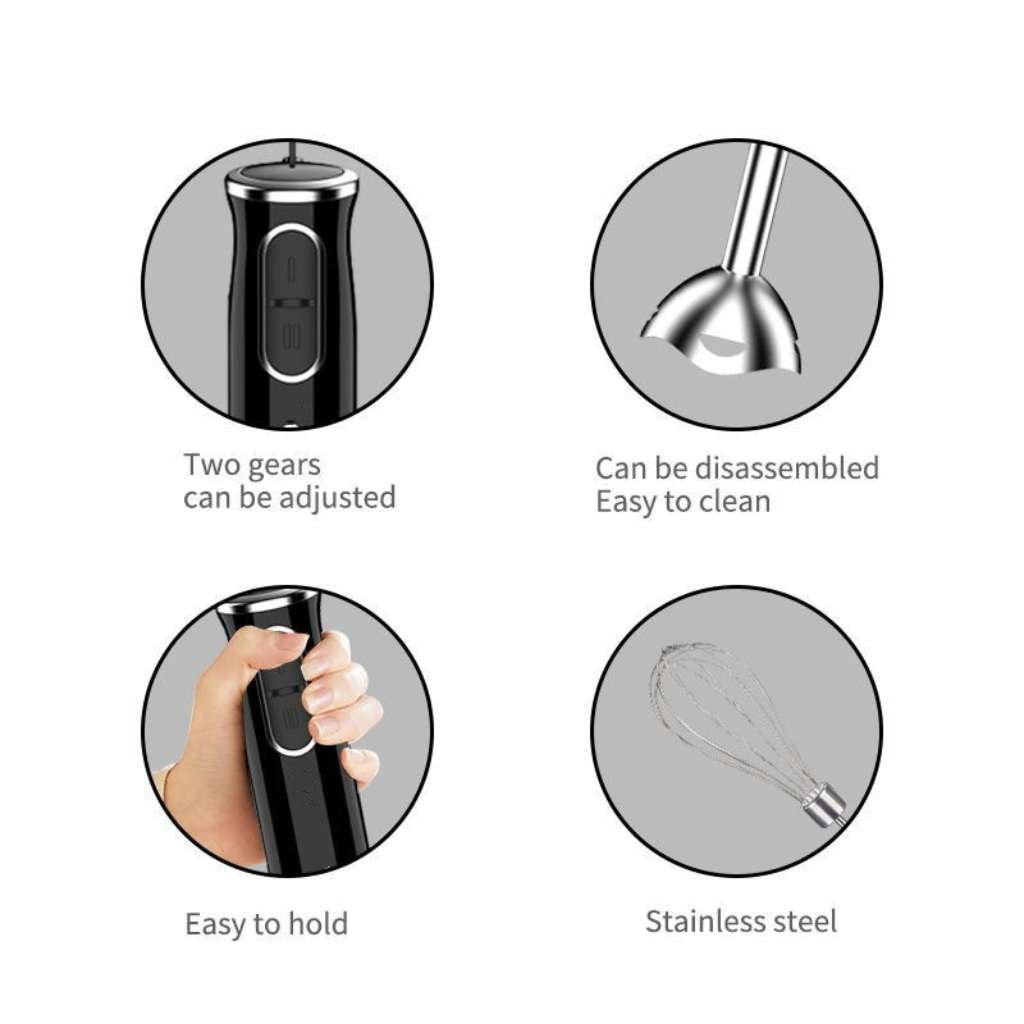 Food Mixer Zogifts hot sell 2024 Household 4 IN 1 Multifunctional Kitchen Vertical Handheld Commercial Immersion Stick Blender