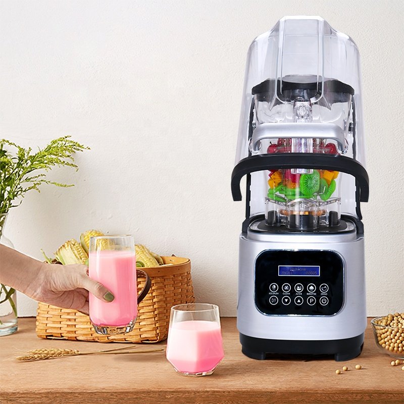 Muti-Functions Heavy Duty Commercial Blender with High-Grade Transparent Plastic Container and Removable Shield Blender