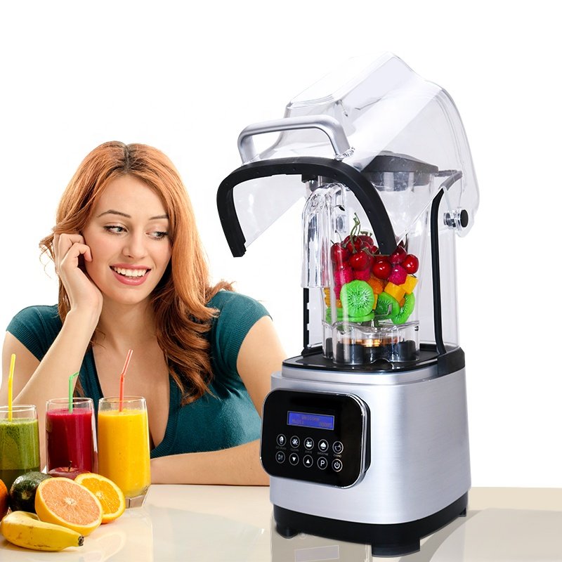 Muti-Functions Heavy Duty Commercial Blender with High-Grade Transparent Plastic Container and Removable Shield Blender