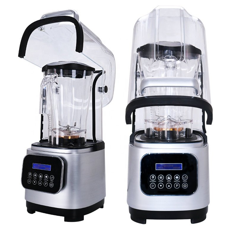 Muti-Functions Heavy Duty Commercial Blender with High-Grade Transparent Plastic Container and Removable Shield Blender