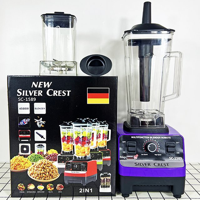 Factory price 2 in 1 4500W Commercial kitchen household fresh fruit juicer electrical silver crest smoothie blender