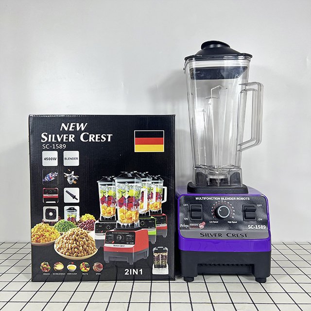 Factory price 2 in 1 4500W Commercial kitchen household fresh fruit juicer electrical silver crest smoothie blender