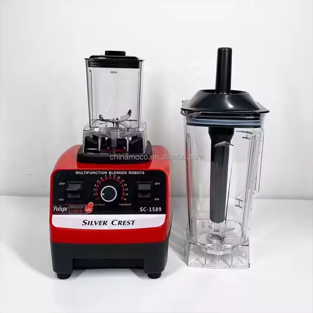 2 in 1 2cup silver crest blender 5500w kitchen heavy duty commercial mixer smoothie juicer food processor silver crest blender