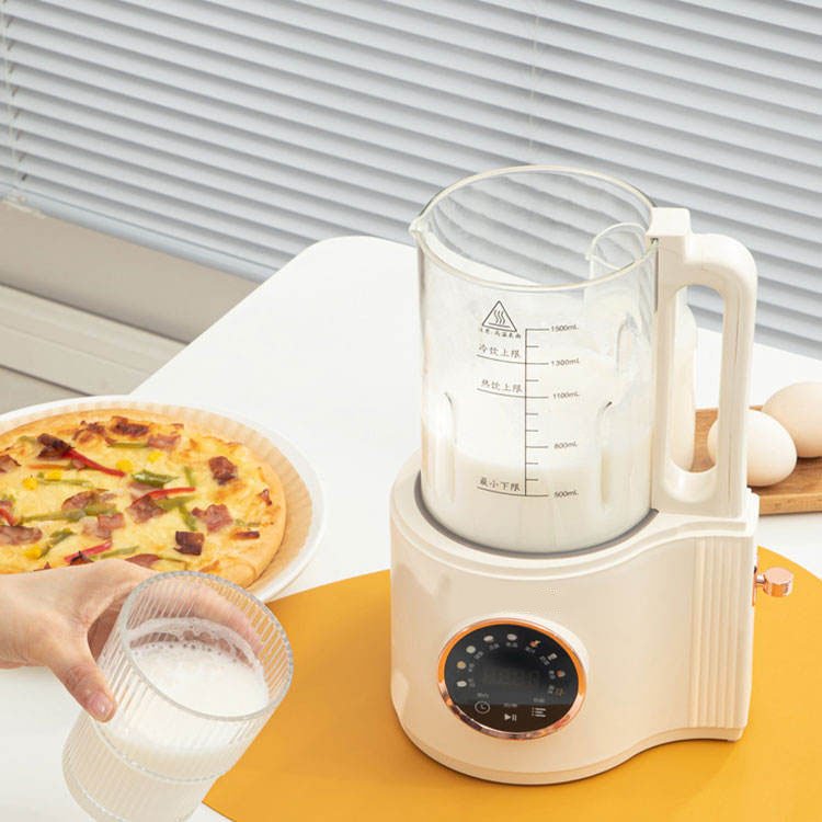 High Quality Intelligent 1.5L Kitchen Appliance Soundproof Heating Blender with Lid for Nut Milk Maker High Power Household Use