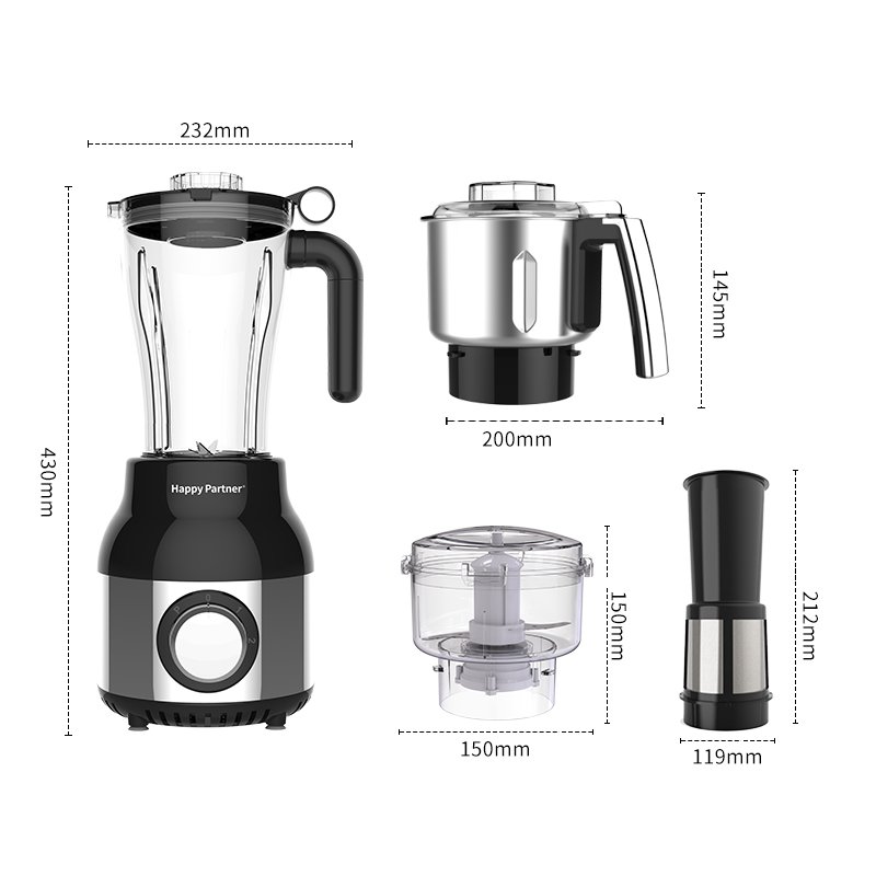 HappyPartner Hot Sell Commercial Heavy Duty Power Fresh Fruit Juicer Electrical 2L Blender new style electric blender